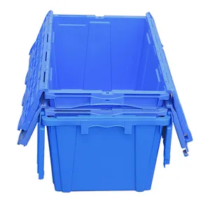 Wholesale Solid Style Large Moving Boxes Stackable Plastic Crate Foldable Storage Crate