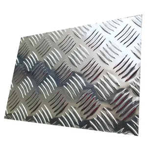 Tôle d'aluminium gaufrée à motif 5 barres série BIBO, largeur 1220 mm, tempérament O~H112, pour découpe et soudage - Product Image 3