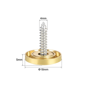 Vis et clous publicitaires métriques en laiton, fixations pour miroirs, vis décoratives à capuchon, clous à finition noire - Product Image 6