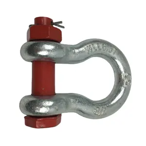 Marine Hardware Rigging Forged G2130 G2150 Bolt Bow Shackle D Ring Shackles Towing Trailer Parts