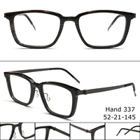 Monture de lunettes haut de gamme en corne de buffle véritable, faite à la main, couleur unie, pour hommes et femmes, noire, logo personnalisable