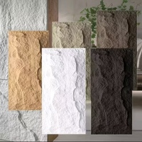 Panneau mural en gypse PU, panneau en pierre 3D, matériau de décoration murale en pierre pour les murs extérieurs, matériaux décoratifs flexibles pour les murs