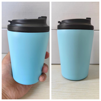 Tasse à café isotherme de voyage 2026 Emerit personnalisée avec logo gravé au laser, 240 ml (8 oz), anti-fuite, recyclable, avec couvercle en PP