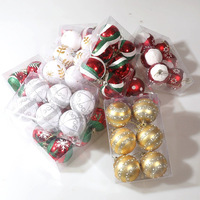 Ensembles de Boules de Noël Classiques 6cm en Baril, Colorées et Électroplaquées, Décorations pour la Maison, Fêtes et Bars, Emballage en Boîte Imprimée