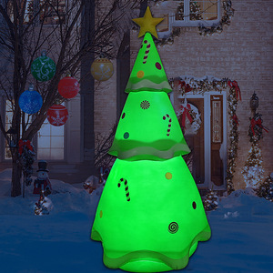 Árbol <span class=keywords><strong>de</strong></span> <span class=keywords><strong>Navidad</strong></span> Inflable Gigante Joyee, Ecológico, <span class=keywords><strong>de</strong></span> 3 Niveles, <span class=keywords><strong>de</strong></span> PVC, <span class=keywords><strong>con</strong></span> Estampado <span class=keywords><strong>de</strong></span> <span class=keywords><strong>Bastones</strong></span> <span class=keywords><strong>de</strong></span> <span class=keywords><strong>Caramelo</strong></span>, 210x110cm, Estilo Adorable para Decoración <span class=keywords><strong>de</strong></span> Jardín - Product Image 1