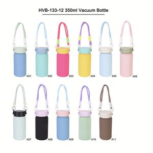 Nouvelle gourde isotherme portable en acier inoxydable 316 de 350 ml, à large ouverture, avec cordon, pour le sport et le camping, maintien au chaud de 6 à 12 heures (modèle 2025) - Product Image 4