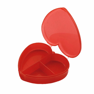 Promotional Customized Hot Sale 3 Cases Fancy Heart Shape Pill case Travel Pill Box
