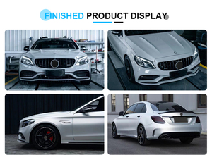Bộ body kit độ kiểu W205 C63 AMG cho Mercedes-Benz C-Class 2014-2021, cản trước sau, ốp sườn, bộ nâng cấp W205 C63 - Product Image 2
