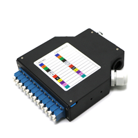 Boîtier de terminaison fibre optique FTTH sur rail DIN 6FO 12/24 cœurs, avec plateau de raccordement, résistant aux UV, en ABS, pour montage mural intérieur
