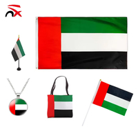 Drapeau de la Journée Nationale des Émirats Arabes Unis 2026, polyester écologique de haute qualité, cadeau avec mât en fibre de carbone, taille personnalisée