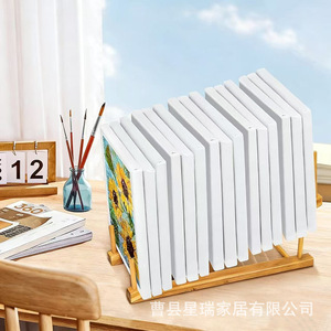 Support de rangement pour peintures à l'huile, chevalet en bois multi-niveaux pour séchage d'œuvres d'art, livres et affichage de toiles - Product Image 1