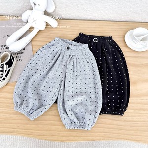 Pantalon de jogging ample en coton tricoté à pois de haute qualité pour bébé, respirant, style coréen minimaliste - Product Image 1