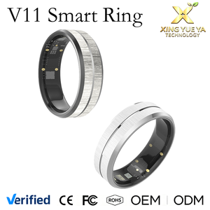 V11 Smart Ring Health Monitor with Smart Touch Information <b>Vibration</b> Alert 5ATM Waterproof Heart Rate Sleep BP HRV Stress Women - Product Image 1