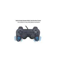 Manette de Jeu Filaire Noire pour Console PS2, Joystick avec Interface Hôte