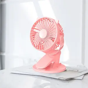 Desktop Stand Mini bonito ventilador prático com bateria recarregável Clip 360 graus ventilador rotativo livre