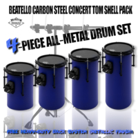 Beatello Best Seller Full Size Professional Rocket Tom Drum Set 4-Piece Steel+PVC Free Frame-Mounted Platform Hanging System 6