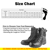 Chaussures tactiques de sécurité à embout d'acier avec fermeture éclair, unisexes, à lacets, chaussures de désert respirantes, bottes de randonnée et d'entraînement en plein air