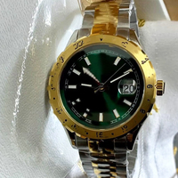 Montre de couple de mode haut de gamme pour homme et femme, bracelet en cuir, boîtier en acier inoxydable, mouvement à quartz