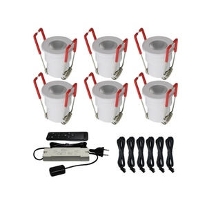 Nouveau <span class=keywords><strong>spot</strong></span> encastré pour plafond, éclairage <span class=keywords><strong>spot</strong></span> DC12V 6 pièces <span class=keywords><strong>avec</strong></span> <span class=keywords><strong>transformateur</strong></span> et télécommande pour chambre à coucher, cuisine, escalier, armoire - Product Image 1