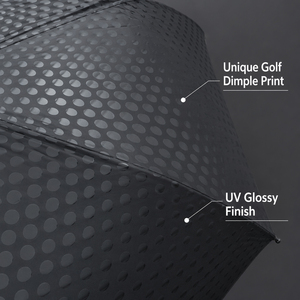 Custom logo full print <b>windproof</b> waterproof large automatic open rain & wind resistant double canopy vented stick golf <b>umbrellas</b> - Product Image 4