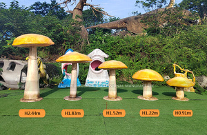 Estatua de Hongo de Fibra de Vidrio Realista Personalizada para Decoración de Jardín - Product Image 2