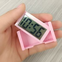 Jam Digital kecil, dengan Jumbo LCD tampilan hari waktu Mini otomotif untuk Desktop dudukan malam saku truk mobil Ventilasi udara dasbor