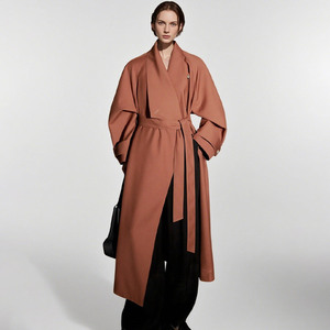 <span class=keywords><strong>Trench</strong></span> Coat <span class=keywords><strong>Donna</strong></span> <span class=keywords><strong>Oversize</strong></span> Morbido con Cintura, Collo Grande, Tinta Unita, Vestibilità Ampia, Ideale per la Primavera - Product Image 2