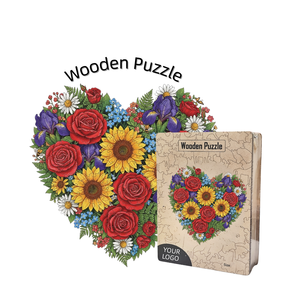 Puzzle en bois personnalisé avec des animaux de la famille <span class=keywords><strong>renard</strong></span>, avec des noms de membres gravés, souvenir en bois personnalisé pour les cadeaux de nouvelle maison - Product Image 1