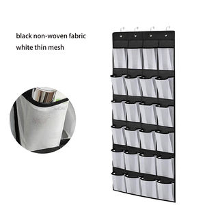 Organisateur de chaussures à suspendre, 24 grandes poches en maille, pour chambre à coucher, rangement mural, Visible, suspension - Product Image 4