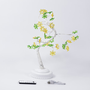 Led Ambient Night <b>Light</b> Simulated <b>Tree</b> Lamp With Flower Design For Living Room Bedroom Decoration Tap Control Usb Power - Product Image 5