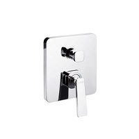 Ensemble thermostatique de luxe, à levier unique, applique chromée, système de mélange de douche encastré