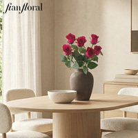 Handgemaakte hydraterende zijden roos, enkele tak, lange steel, rozen, bloemen, bulk, kunstmatig bladwerk, kerst, bruiloft, decoratie, huis