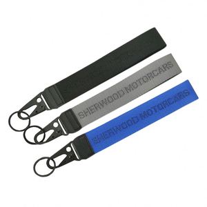 Custom Logo <b>Polyester</b> Short Wrist Strap Key Chain <b>Lanyards</b> Carabiner Short <b>Lanyard</b> With Printing Logo - Product Image 1