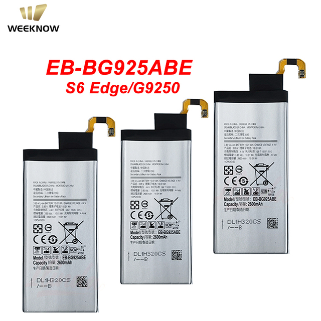 2600mAh EB-BG925ABE Factory Replacement Battery for Samsung S6 Edge G925 Original Capacity