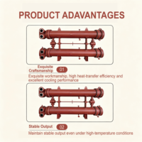 Refroidisseur horizontal double, en acier au carbone, pour les industries de la métallurgie, de l'exploitation minière, de la chimie, des machines-outils et du plastique, personnalisable