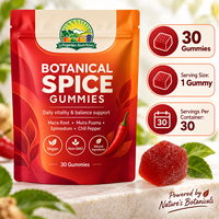 Gummies épicées saveur pêche véganes à base de piment, racine de maca et muira puama, 30 cubes, pour le bien-être - Vente directe usine