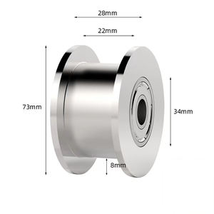 Poleas de acero inoxidable con brida U/H/V-Groove con rodamientos de 40-120mm adecuadas para elevación industrial - Product Image 2