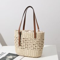 Sacs fourre-tout vintage en papier ajouré, sacs à bandoulière élégants pour femmes, sacs d'été de luxe tissés à la main au crochet