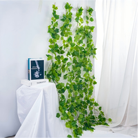 Feuilles artificielles 1,8 m, fausse lierre suspendue, verdure pour la décoration de la maison, du jardin, des murs et des plafonds