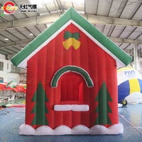 Maison de Noël gonflable 7x3m avec tunnel, tente extérieure gonflable, grotte du Père Noël pour location de fête de Noël