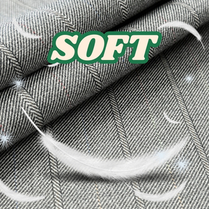 Polyester Rayon Spandex Xương cá Dệt Vải Mềm Stretch Durable Thời Trang Suiting Vải Cho Phù Hợp Với Áo Khoác Váy May Mặc - Product Image 2