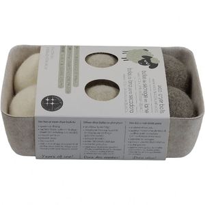 Paquete de 6 bolas de secador de fieltro de lana orgánica 100% de Nueva Zelanda discos de lavandería ecológicos de la naturaleza - Product Image 2