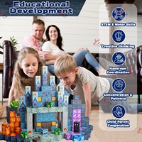 2025 Trending Stem 3D Juego de cubos magnéticos Juguetes magnéticos Rompecabezas para niños Pequeños bloques de construcción magnéticos fuertes mágicos para niños