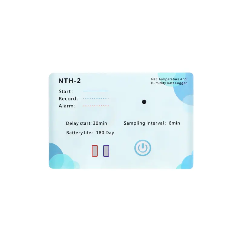 Смарт-Регистратор данных о температуре и влажности NFC NTH-2 регистратор для пищевых лекарств холодная цепь транспортировки