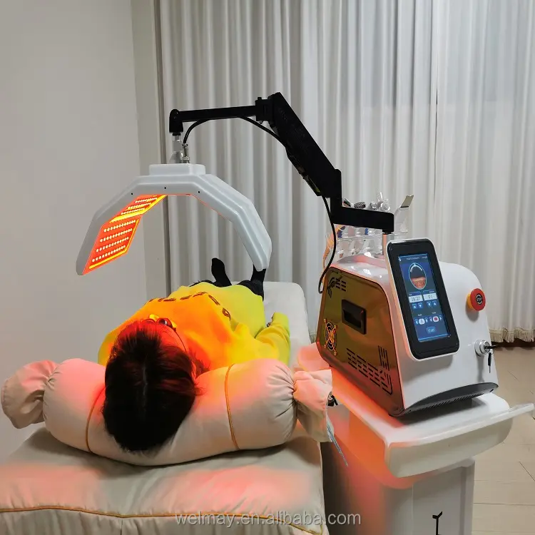 Masajeador Facial 6 en 1 con chorro de oxígeno, dispositivo de mesoterapia Ems para la piel, electropoación RF, Ems
