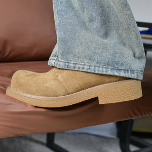 Nouvelle collection 2026 : Chaussures de marche d'extérieur pour hommes en cuir PU, style rétro, semelle épaisse, tendance, à bout large, personnalisées, best-seller - Product Image 1