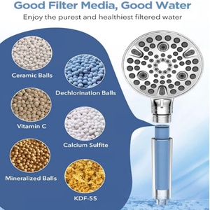 Handheld Shower Head with Filter High Pressure Shower Head with 10 <b>Spray</b> Modes Hard Water Softener Showerhead with Hose - Product Image 2