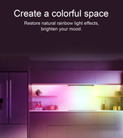 Mínimamente diseñado 23cm RGB LED iluminación cuerpo activado por calor para almacenamiento de dormitorio/pasillos alimentado por batería