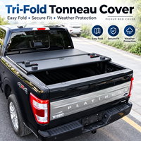 Couverture de benne de camionnette pliable en trois parties en alliage mat haute résistance pour Toyota Hilux Vigo Ford Ranger T7 T8 GWM Poer Cannon Pickup Bed Armor