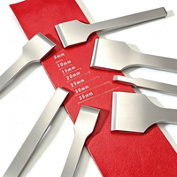 Ensemble de poinçons plats et de perforateurs de fentes pour cartes 5-87mm en acier chromé, qualité DIY, pour la découpe de fentes de portefeuille et de trous de lacets